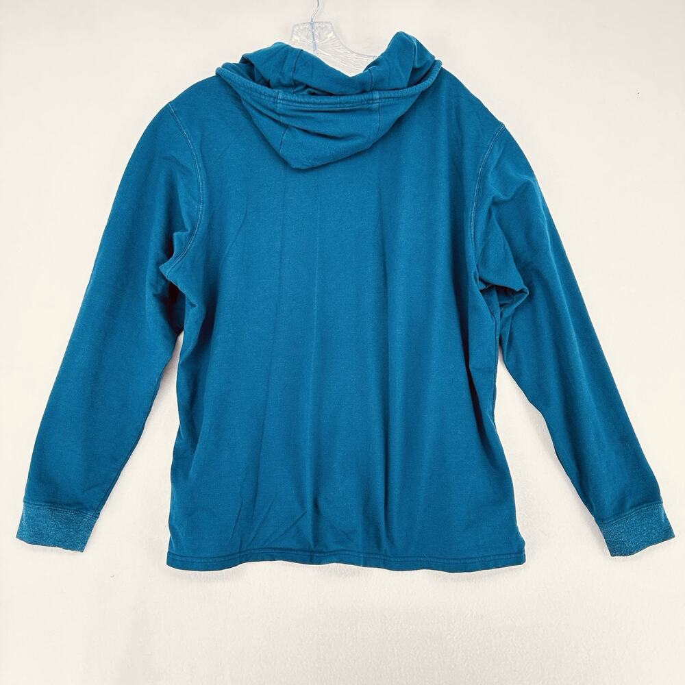 Columbia Teal Pullover Hoodie Sweatshirt Mens Large Outdoor Logo EUC - Picture 7 of 15